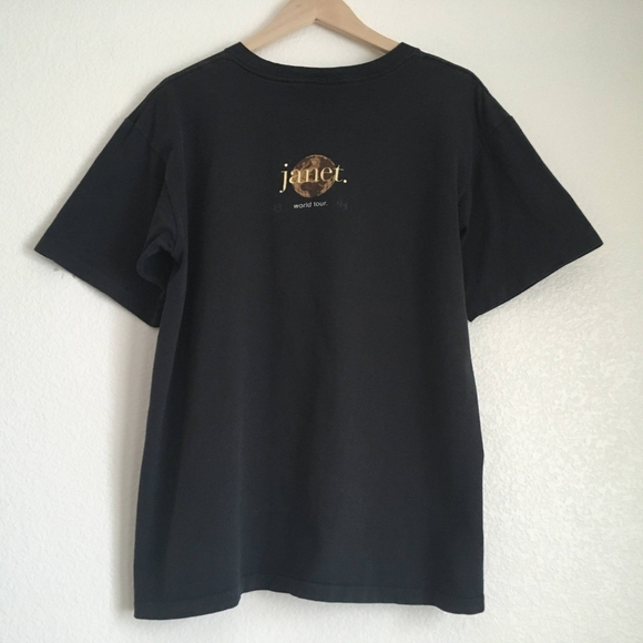 1993 Janet Jackson World Tour T-shirt, black, L - Picture 3 of 13